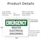 Signmission Master Electrical Disconnect Emergency Sign, Plastic, 14in W x 10in L, 2PK OS-2PACK-EM-P-1014-L-10401 - alternate 3